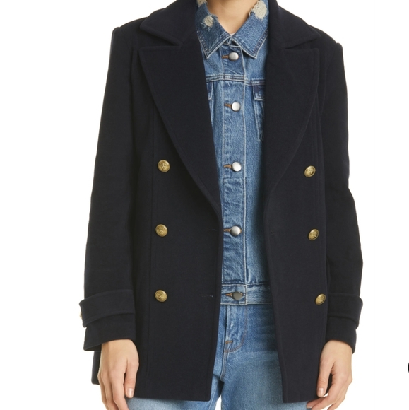 FRAME Denim Mix Peacoat - Picture 2 of 8